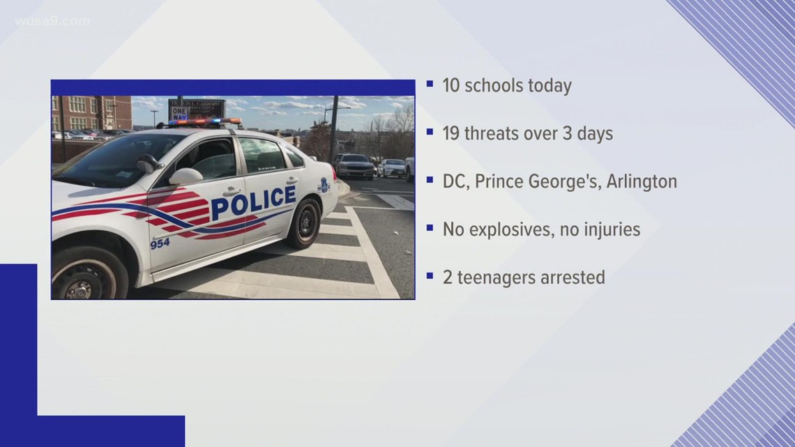 2 teens arrested in connection to bomb threats at DC schools | wusa9.com