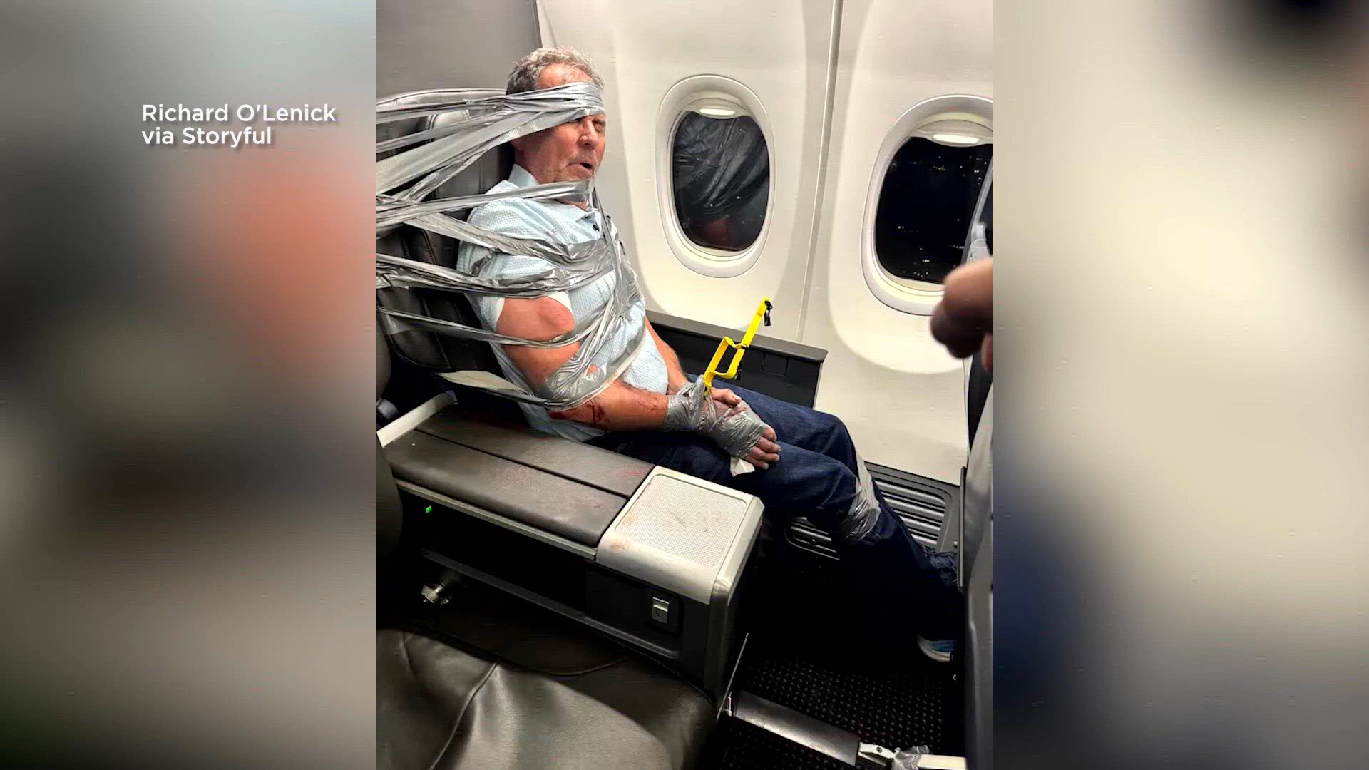 Duct Examples Man caught on camera duct taped to airplane seat indicted on assault ...