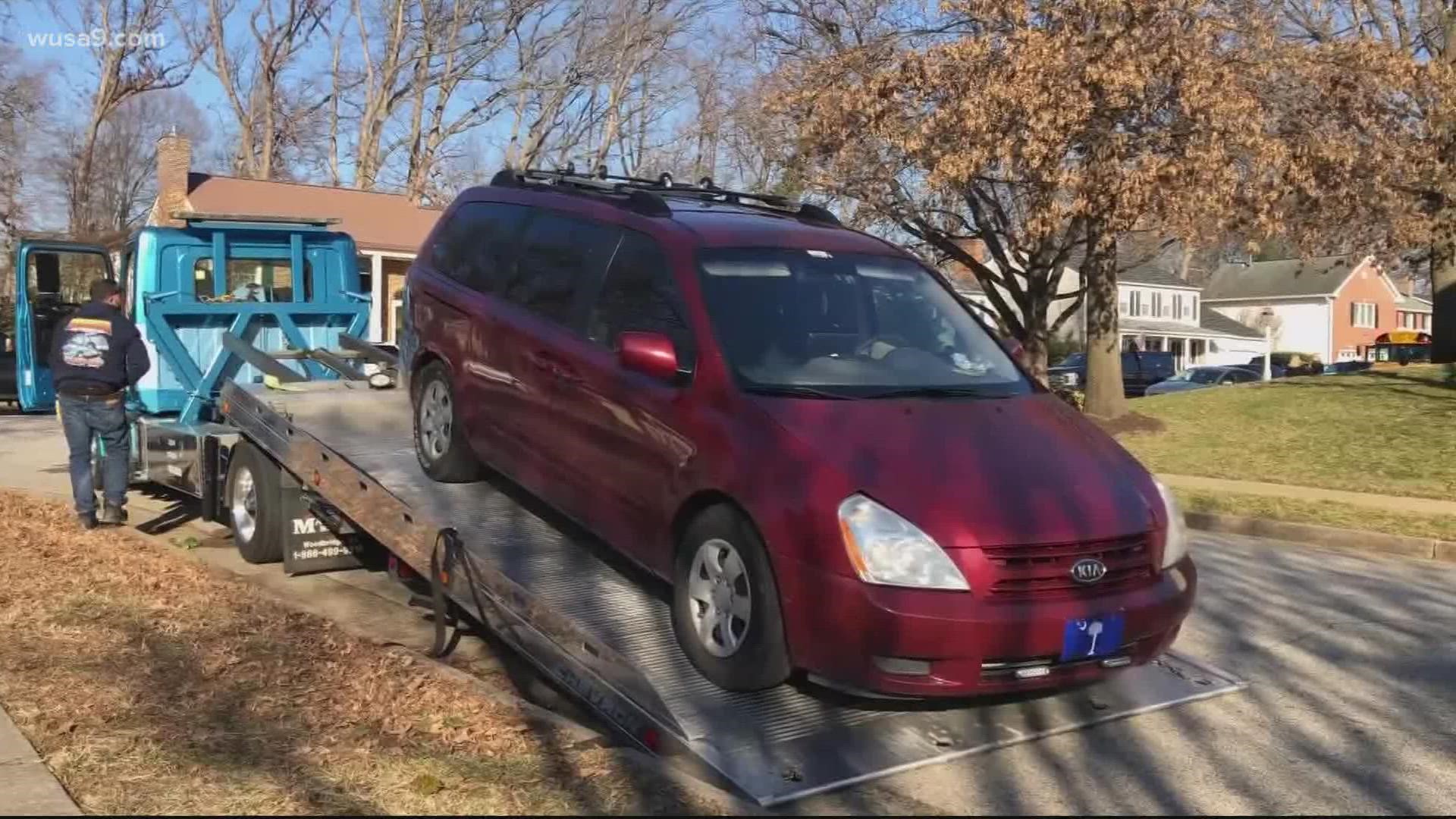 Police say they encountered an armed man following a call for a suspicious vehicle in a parking lot in Lorton.