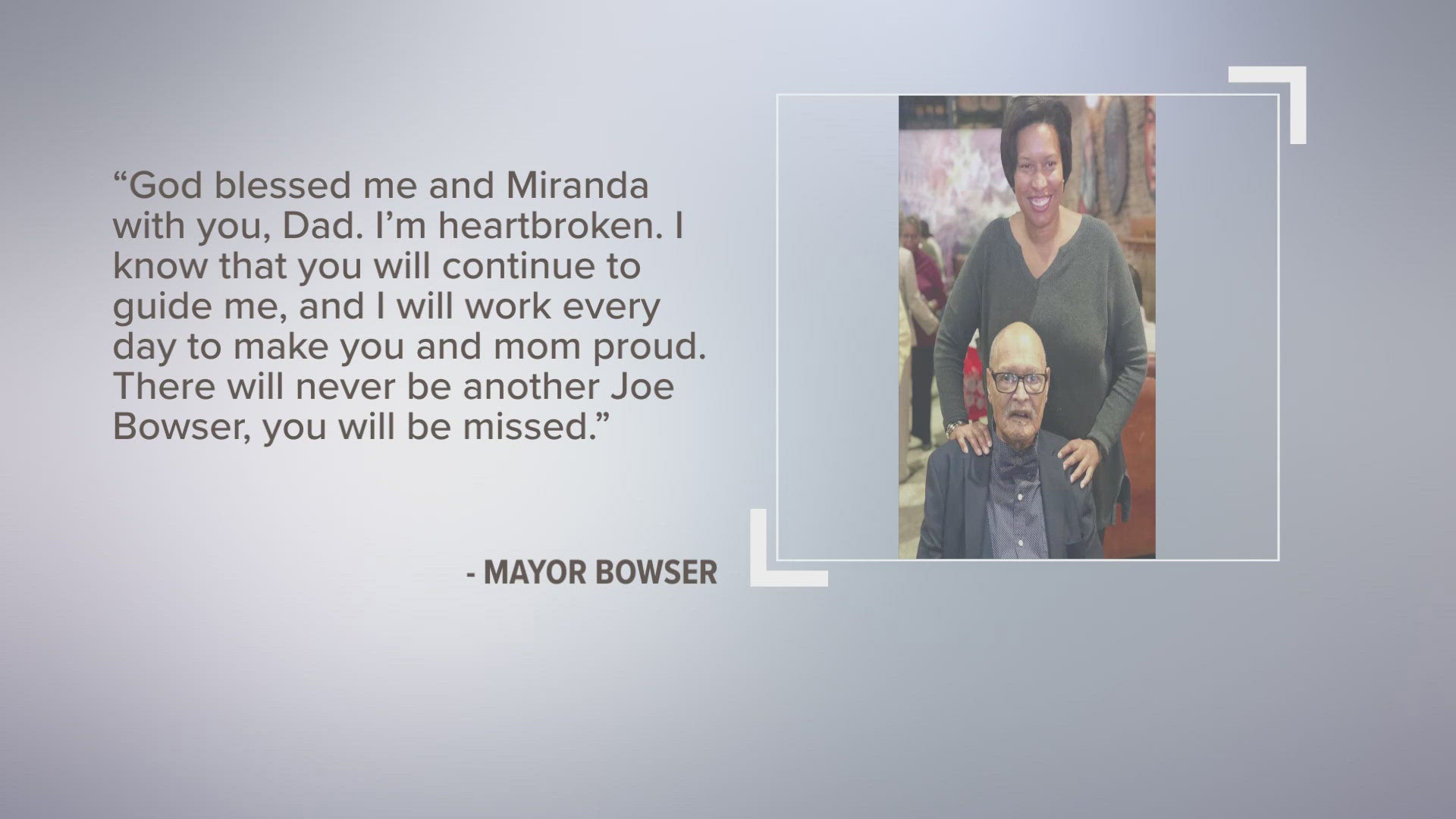 Joseph L. Bowser worked for D.C. Public Schools and served as an ANC and president of the North Michigan Park Civic Association.