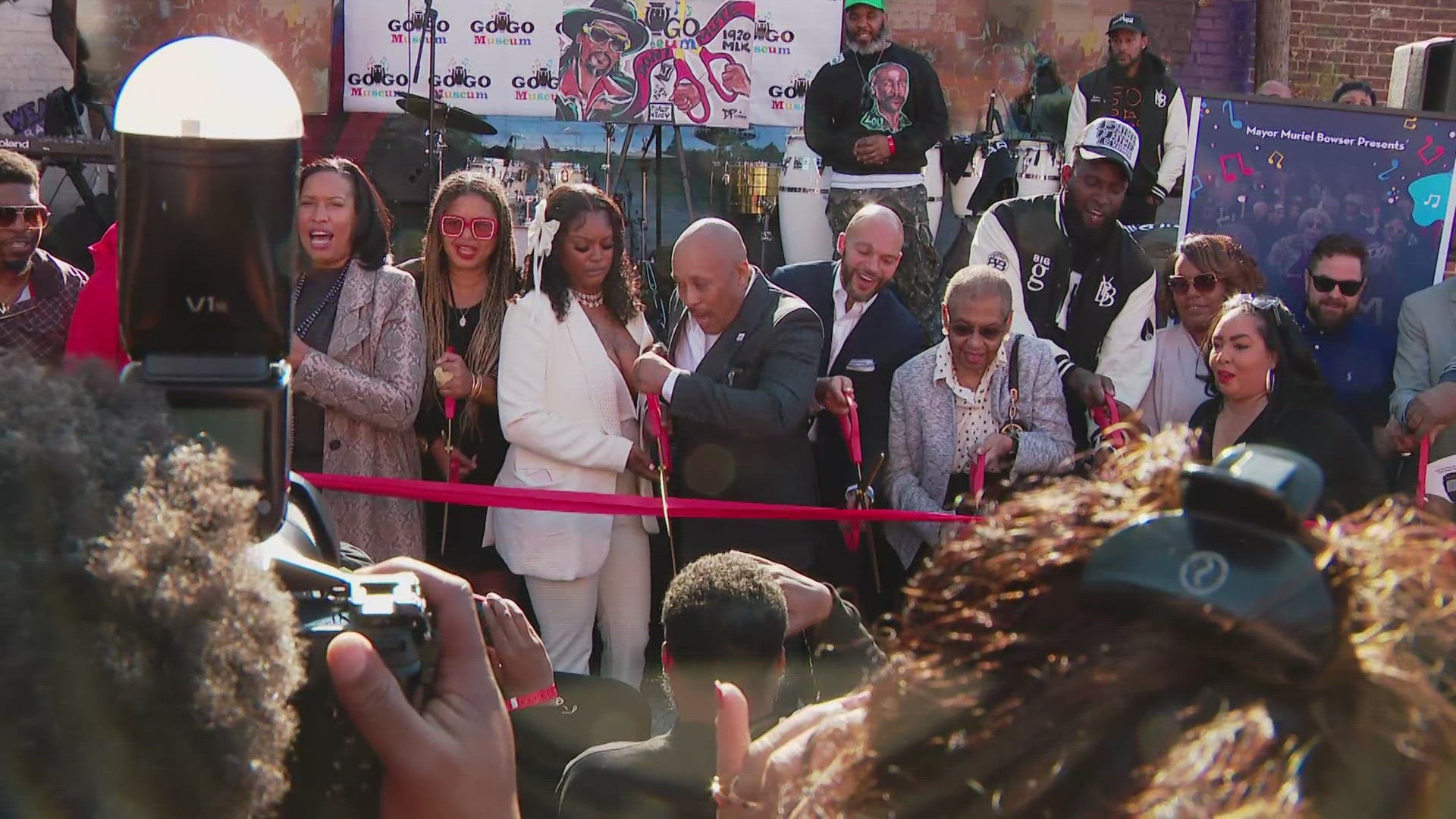 City and civic leaders cut the ribbon on the Go Go Museum and Cafe in Southeast DC.