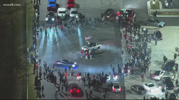 JUST IN: Dangerous stunts, cars doing donuts in Beltsville, Maryland