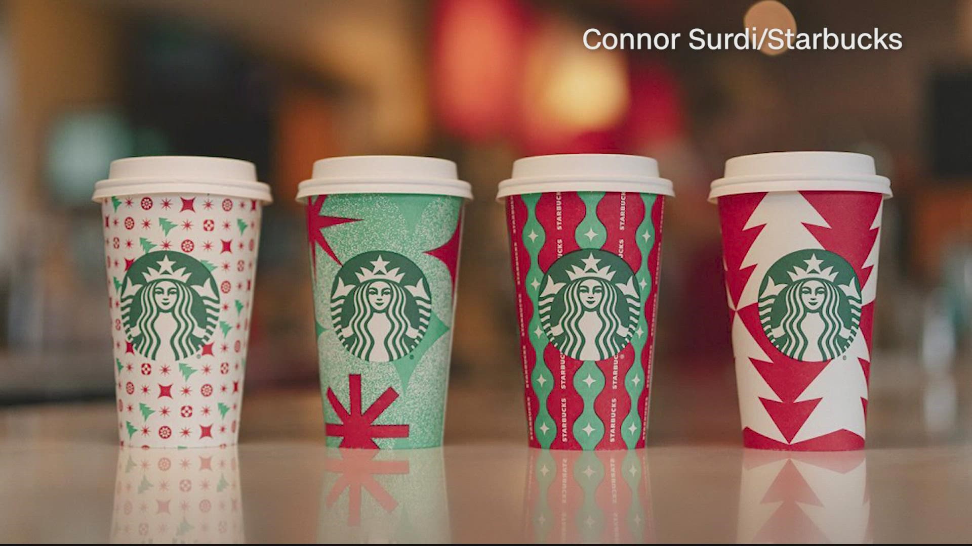 The coffee giant announced its iconic holiday cups and menu items will return to stores nationwide on Thursday, Nov. 3.
