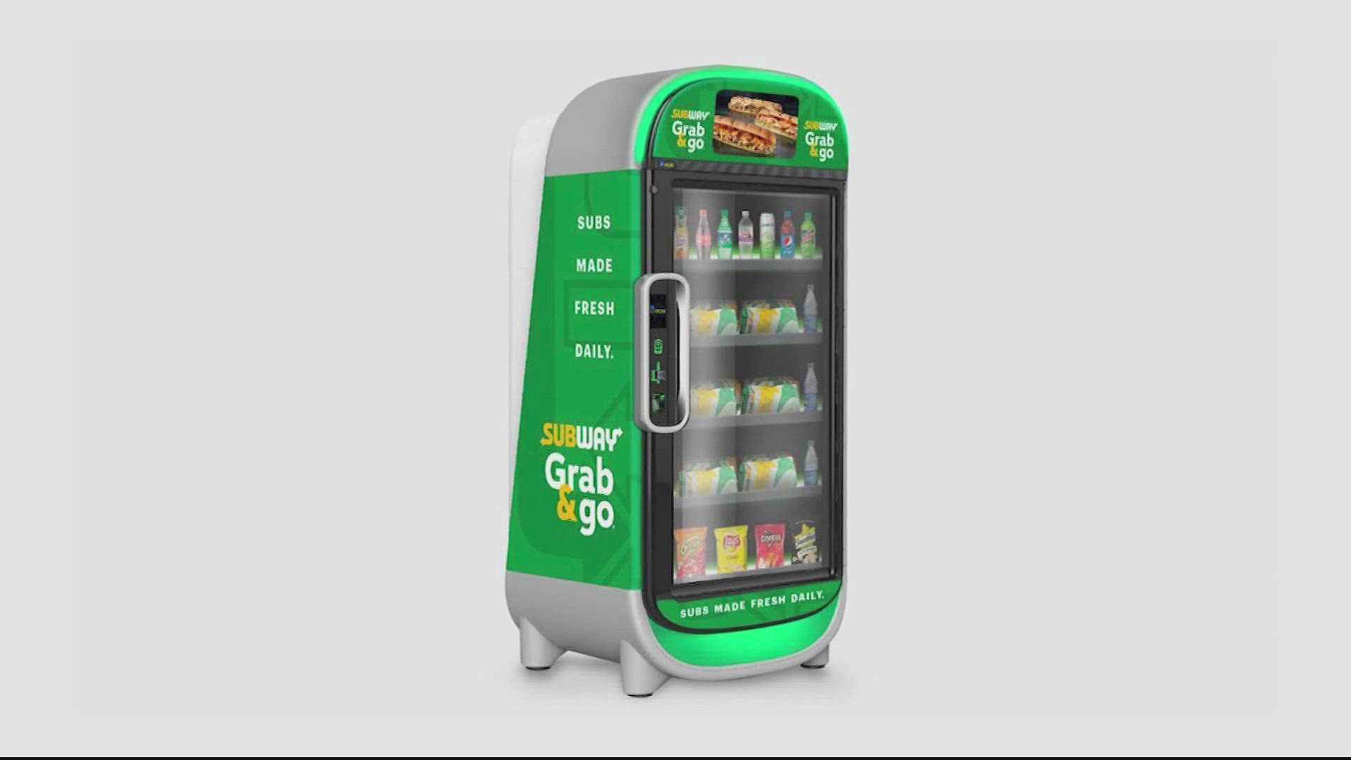 Subway announced Monday that it will be expanding its "non-traditional presence" by adding premade sandwiches to unattended "Grab & Go" smart fridges.