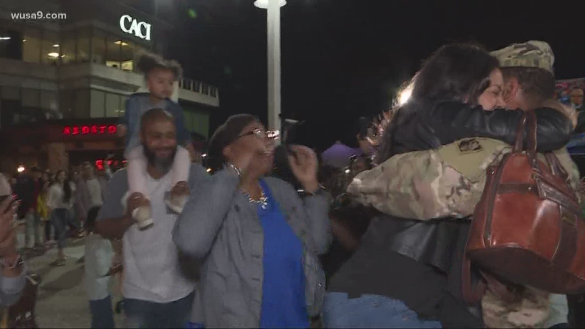 It was a night to remember for the family of Army Captain Justin Brown. He's been serving our country in Iraq for the last year. Saturday he returned to National Harbor to reunite his wife and their children in a surprise they will never forget.