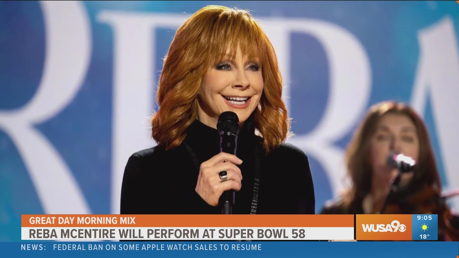 Kristen & Ellen discuss Reba McEntire singing the Super Bowl national anthem, the Songwriters Hall of Fame announcing the class of 2024, and the Royals' health.