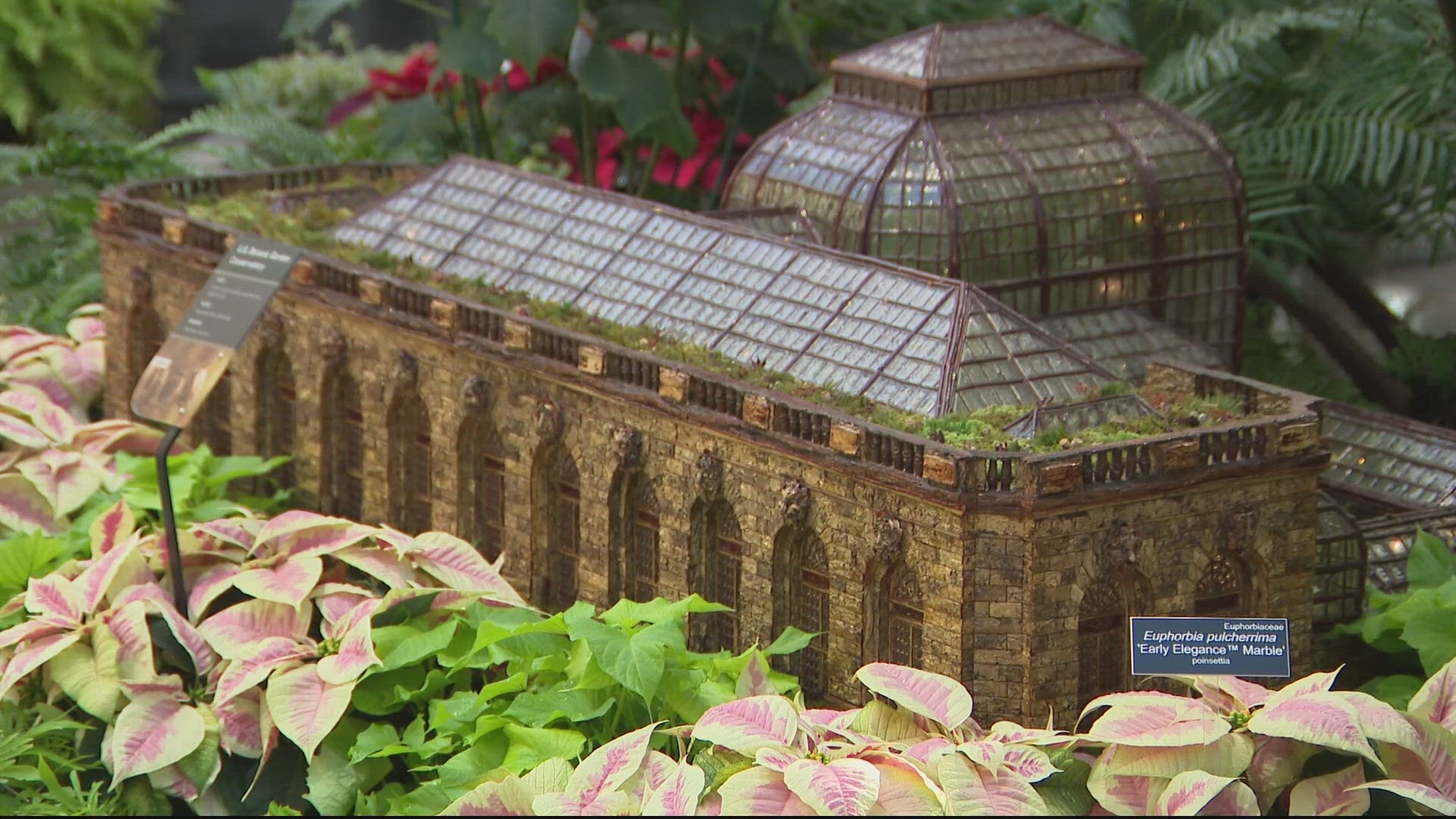 Garden officials gave us a preview of its holiday exhibit today, including the incredible Model Train sets outside.