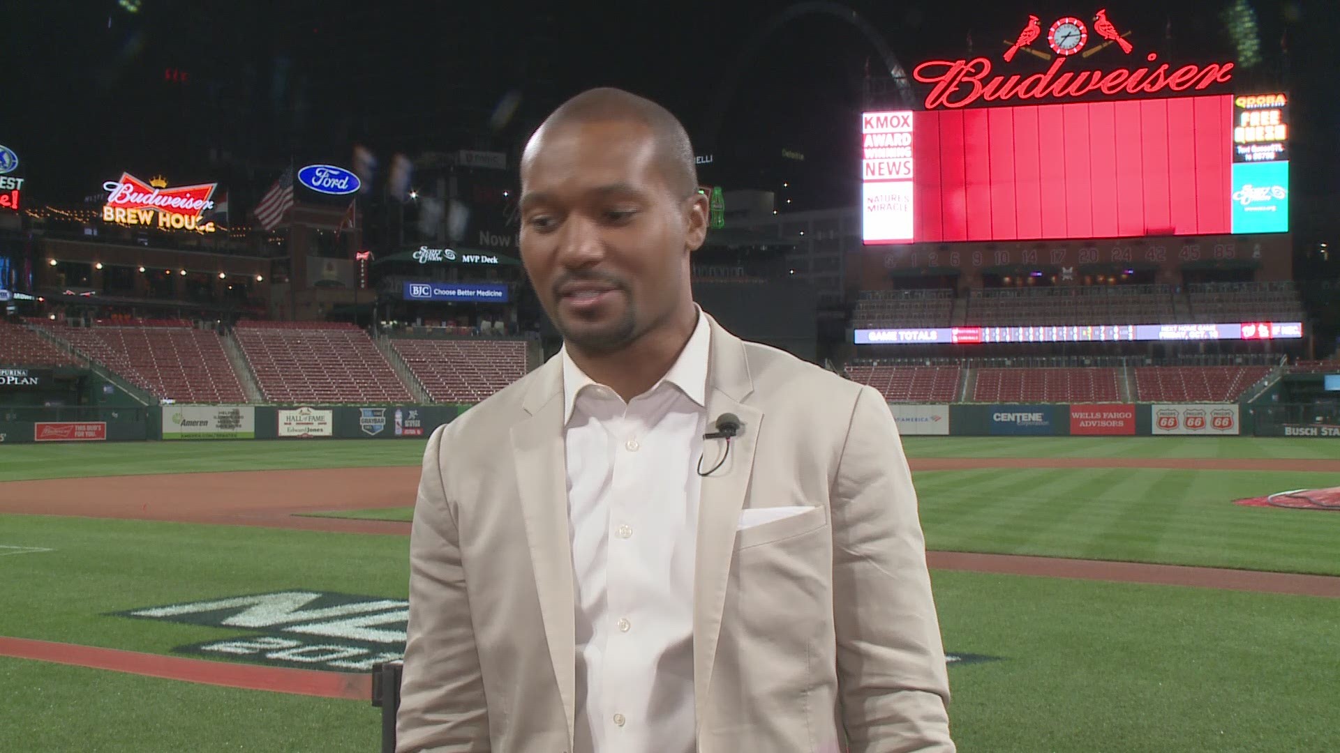 Sports reporter Darren Haynes talked to the Nationals in St. Louis about their reactions to their second win in the NLCS.