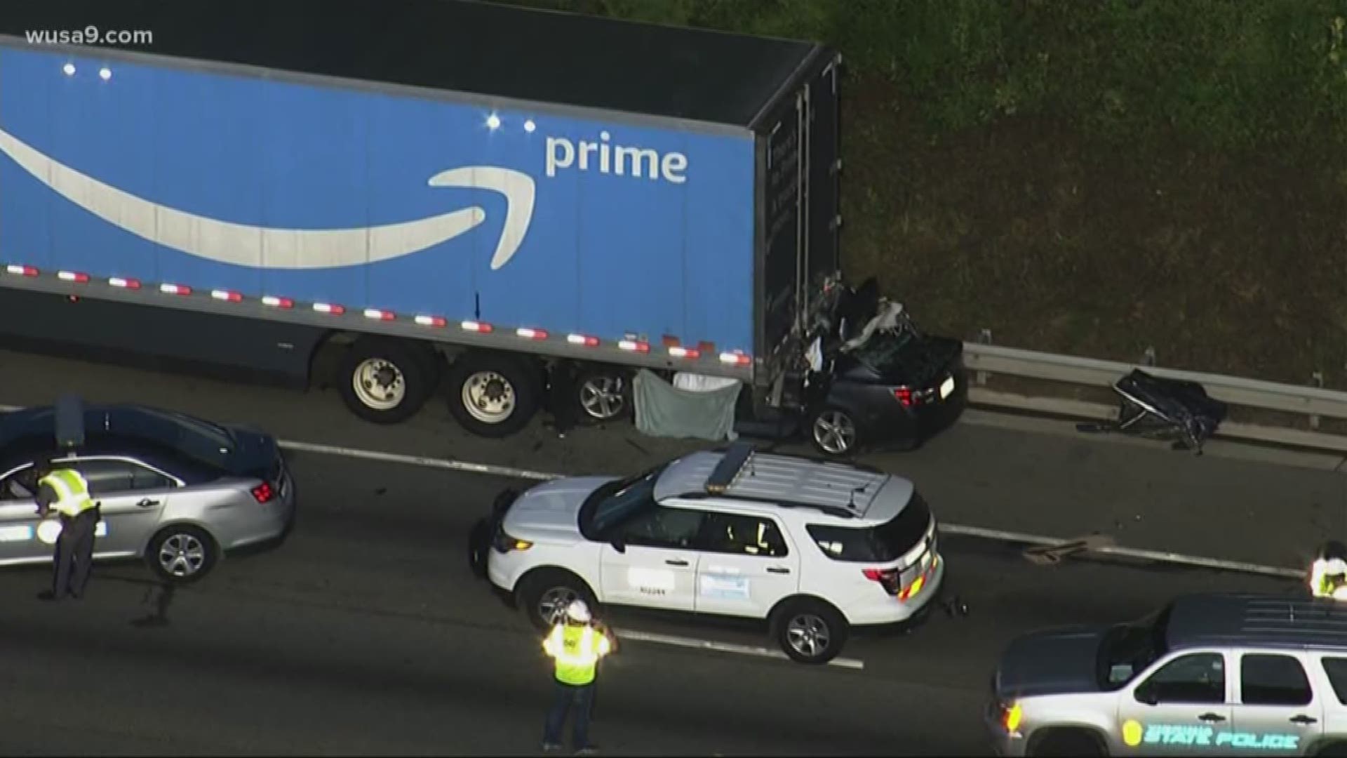 Driver Dies After Car Goes Under Amazon Prime Tractor Trailer In Virginia Wusa9 Com