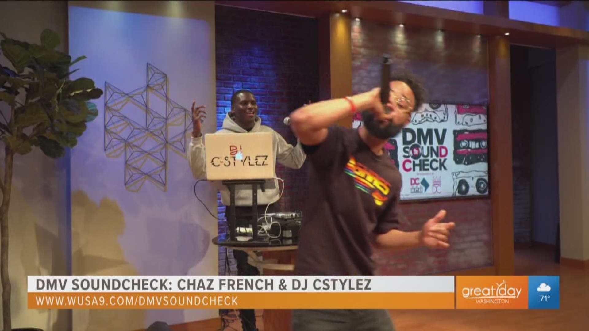 Chaz French and DJ C Stylez stop by the Great Day Studios for this week's DMV Soundcheck.