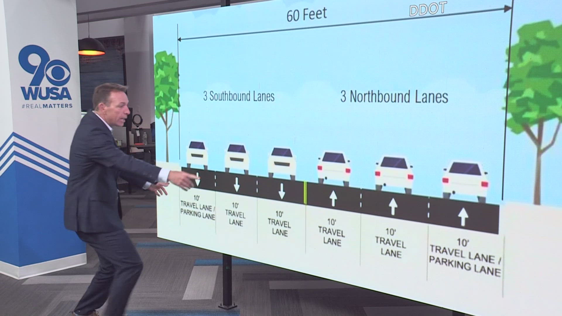 The new plan calls for fewer travel lanes and a left turning lane but no bike lanes on a three-mile stretch.