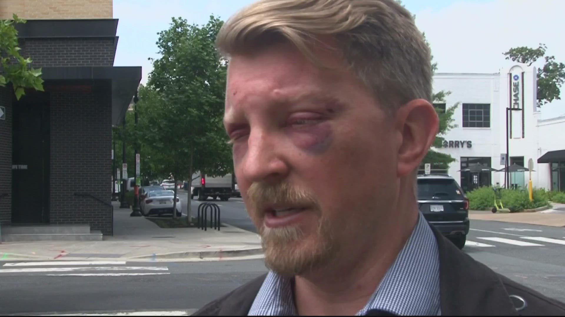 Police are investigating after they say a good Samaritan was beaten by a man after trying to stop that same man from allegedly assaulting a woman.