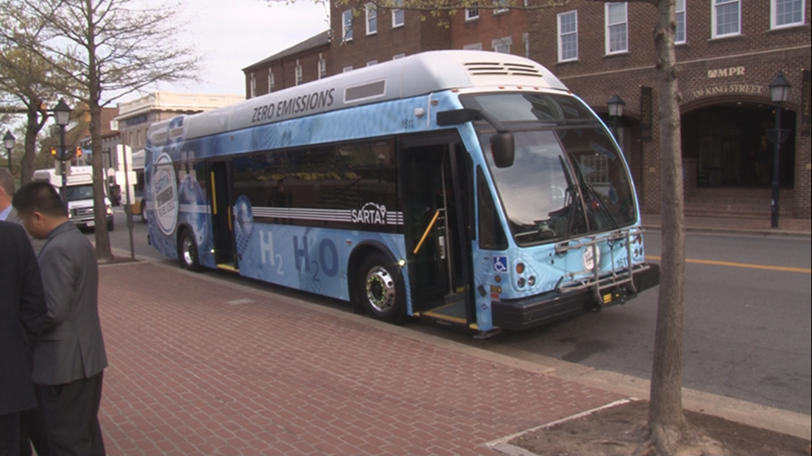 You can drink the exhaust! See the green bus being eyed by Metrobus and ...