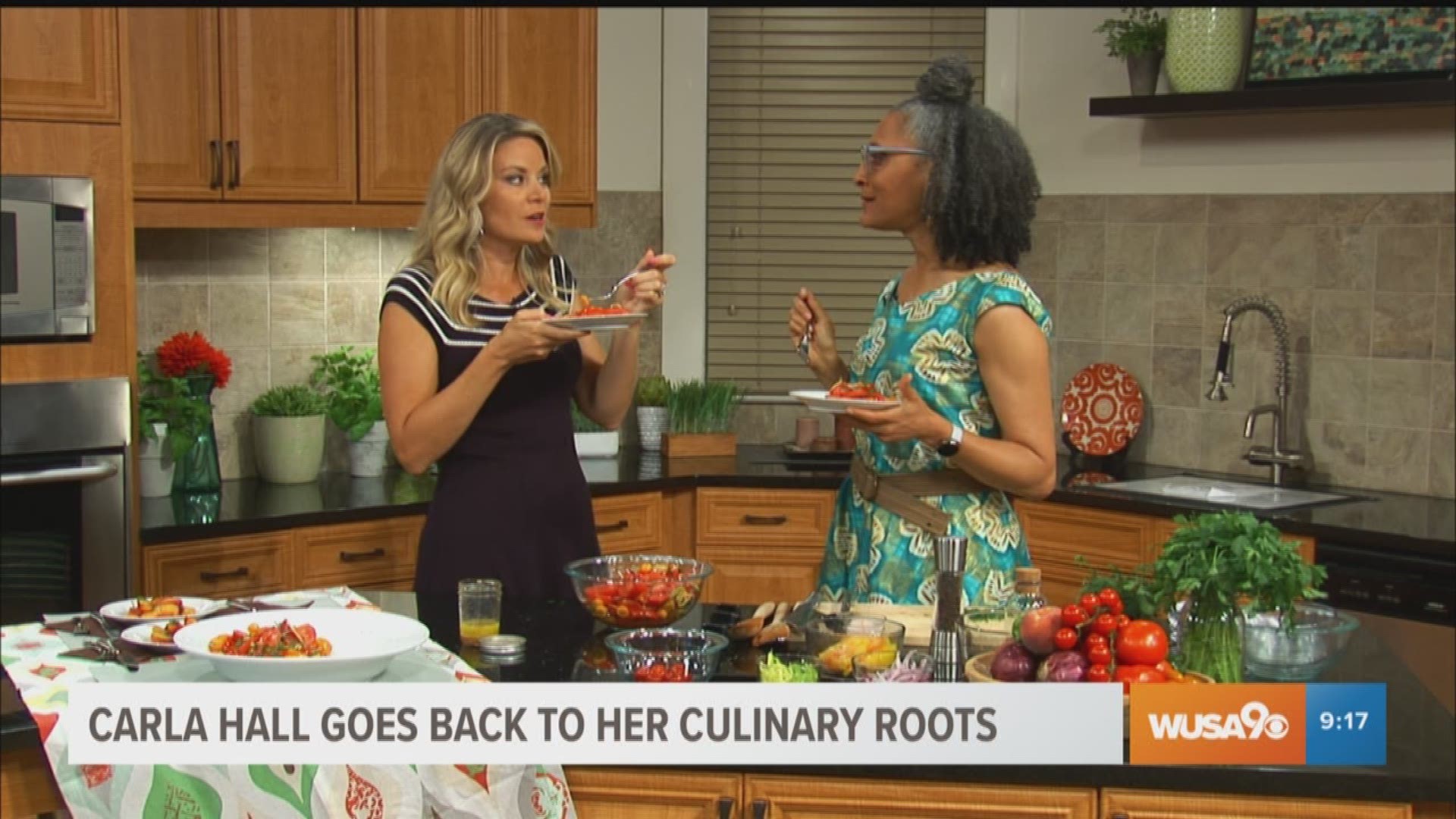 Celebrity chef, cookbook author and TV personality Carla Hall is back in the Great Day kitchen whipping up an amazing summer salad. She also tells us her favorite things about summer are the fresh fruit and enjoying the great outdoors!