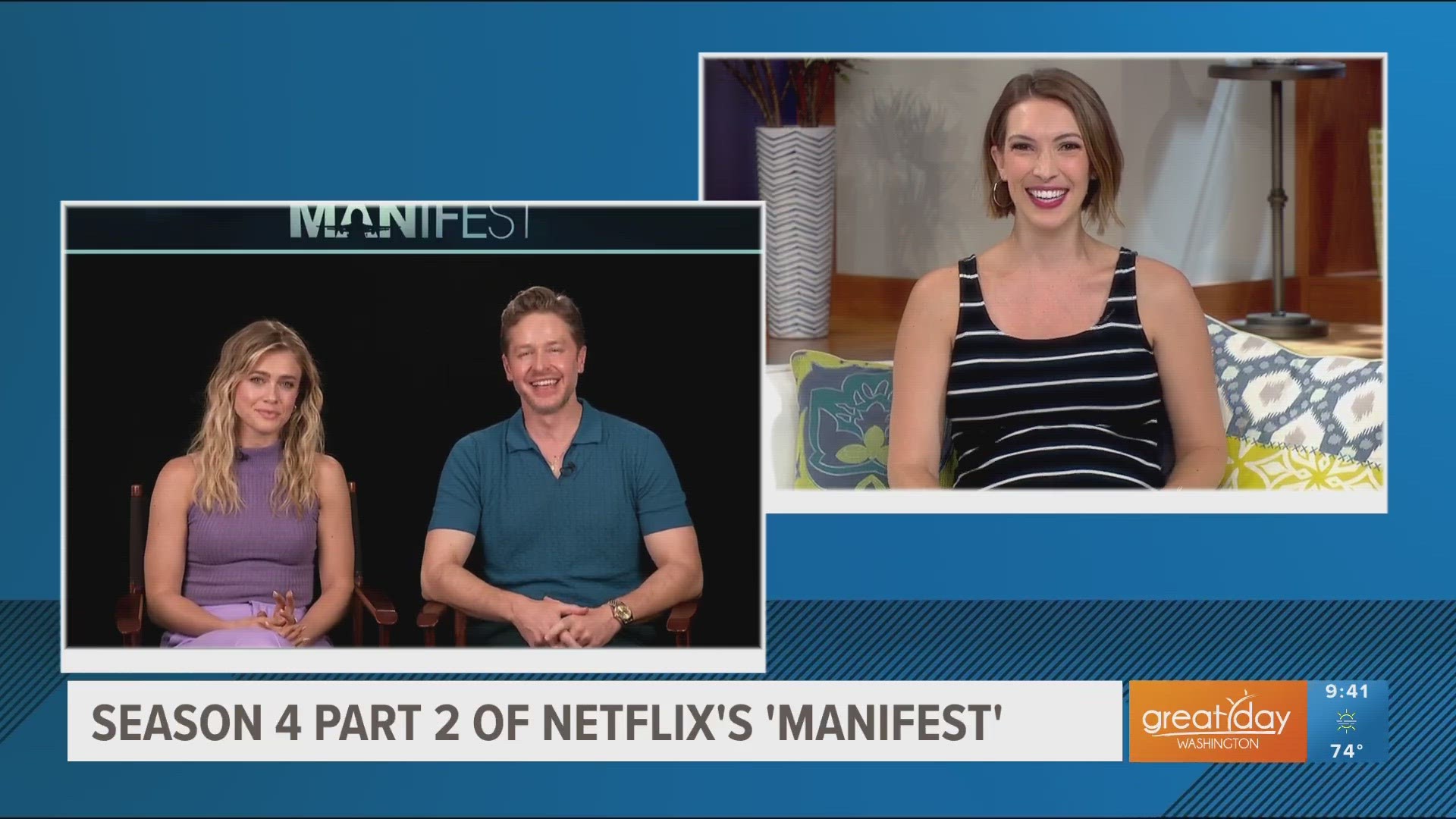 Ellen talks to Josh Dallas and Melissa Roxburgh of Netflix's "Manifest" about the second part of season four.