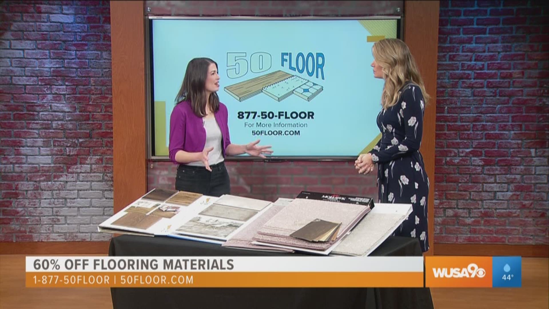 Laura Harders is bringing a special holiday deal to Great Day Washington, 60% off brand new flooring.  Call 877-50Floor or visit 50Floor.com. Sponsored by 50 Floor.