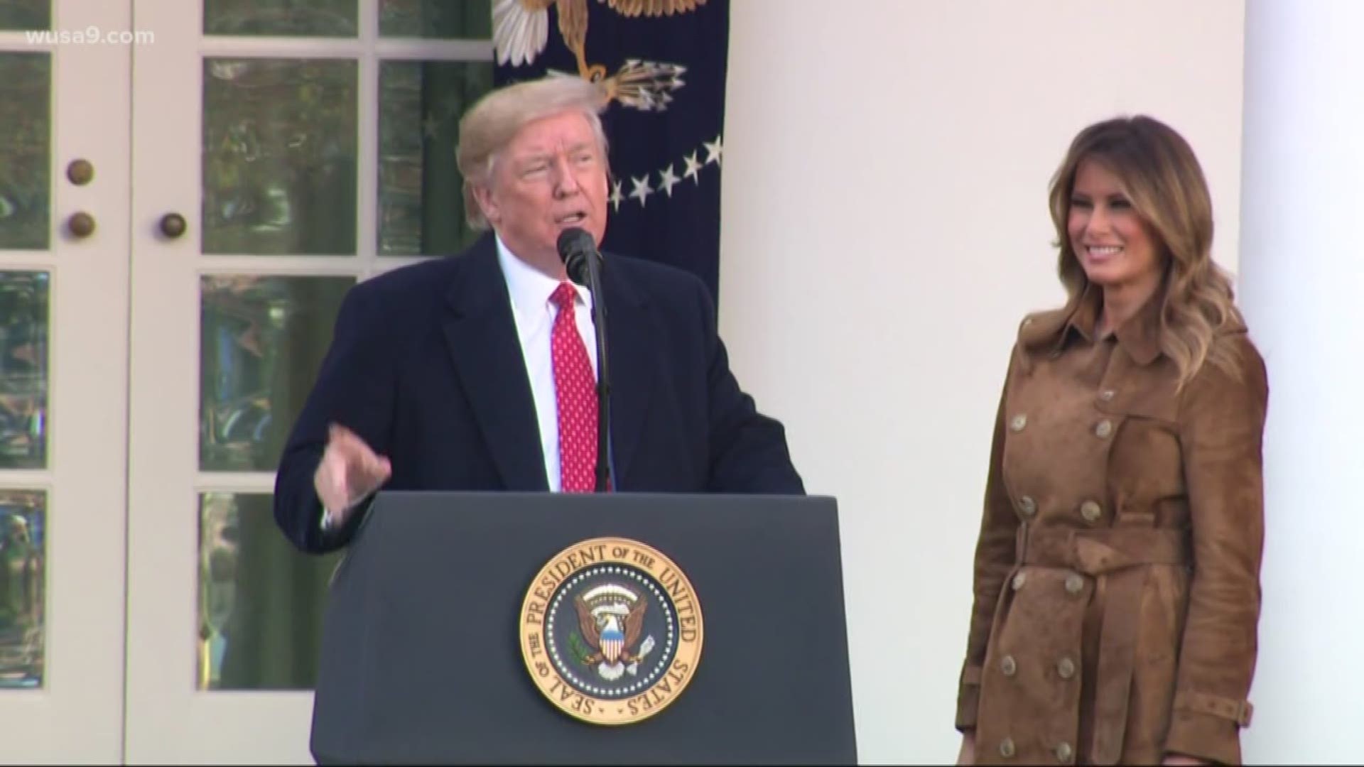 During the turkey pardoning ceremony, President Trump couldn't help but take a jab at reporters, Democrats and the Impeachment Inquiry.