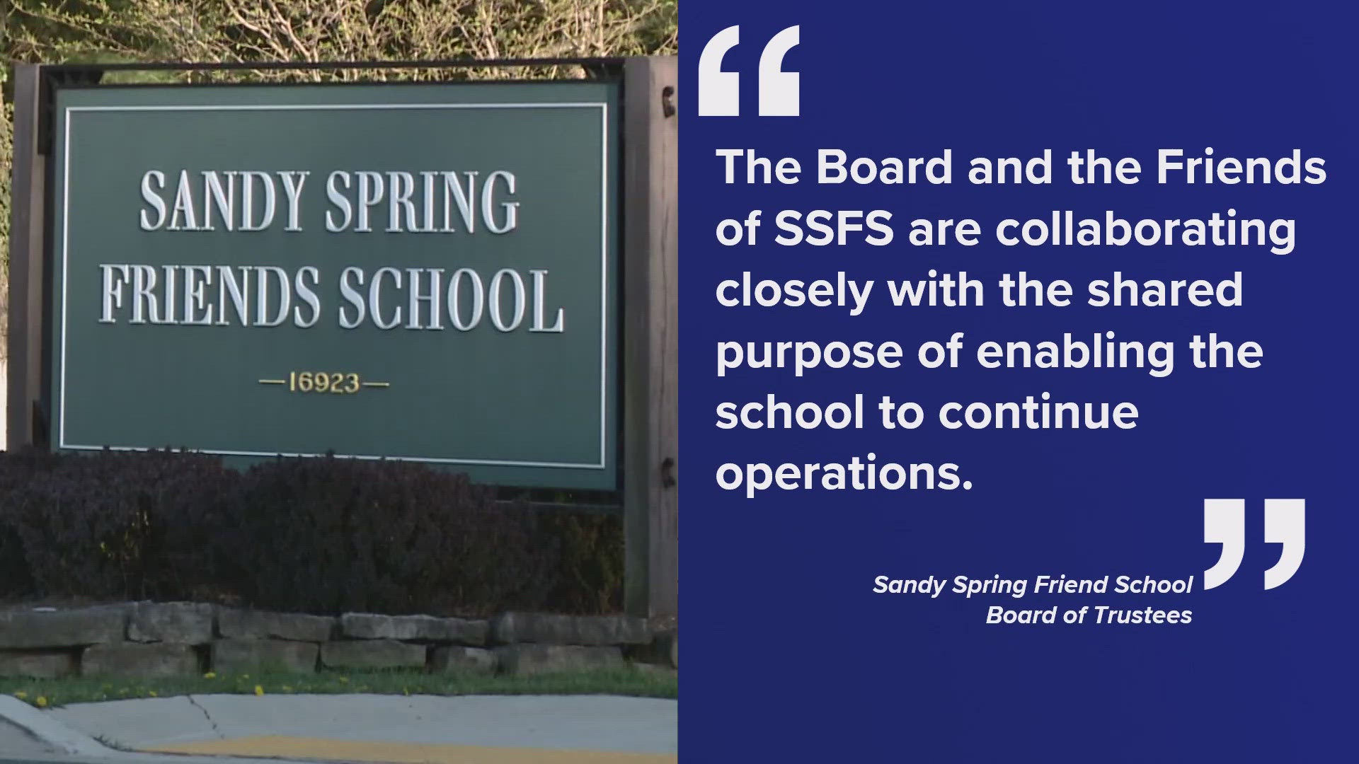 Last week, the board of trustees announced plans to shut down the school in Montgomery County because of low enrollment and budget issues. 