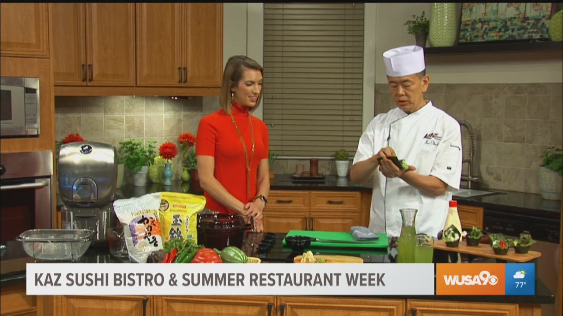 Kaz Sushi Bistro owner and executive chef Kaz Okochi teaches us how to make sushi and tells us what vegetarians should order when eating at a sushi restaurant. Be sure to enjoy Chef Kaz's mastery at Kaz Sushi Bistro during Summer Restaurant Week, which ends August 18th, 2019.