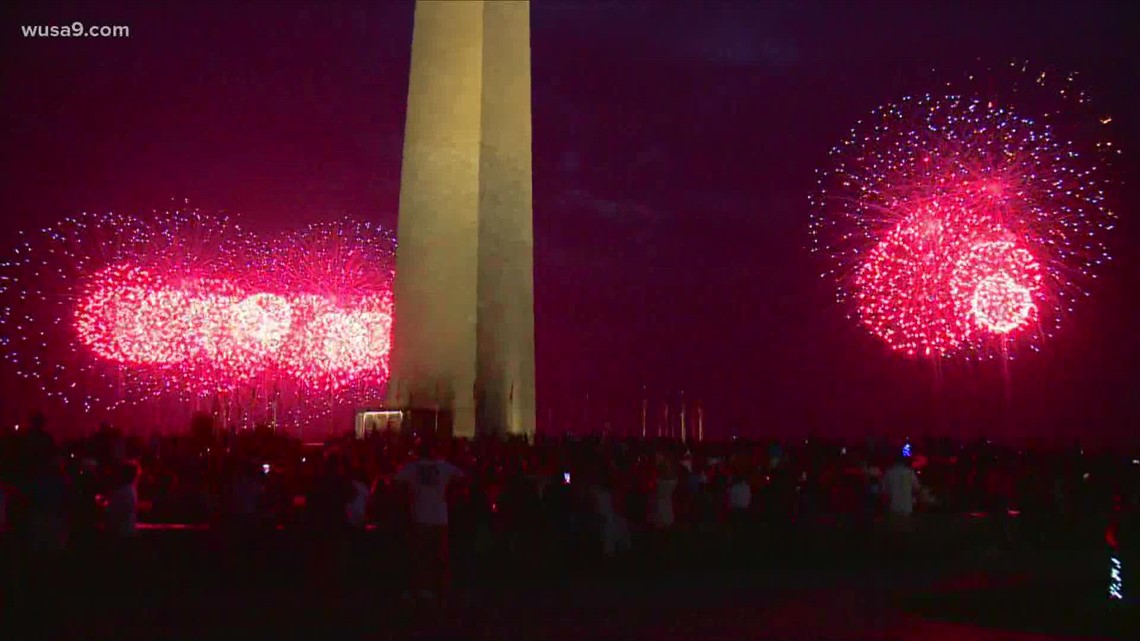 Fireworks at the National Mall for Fourth of July