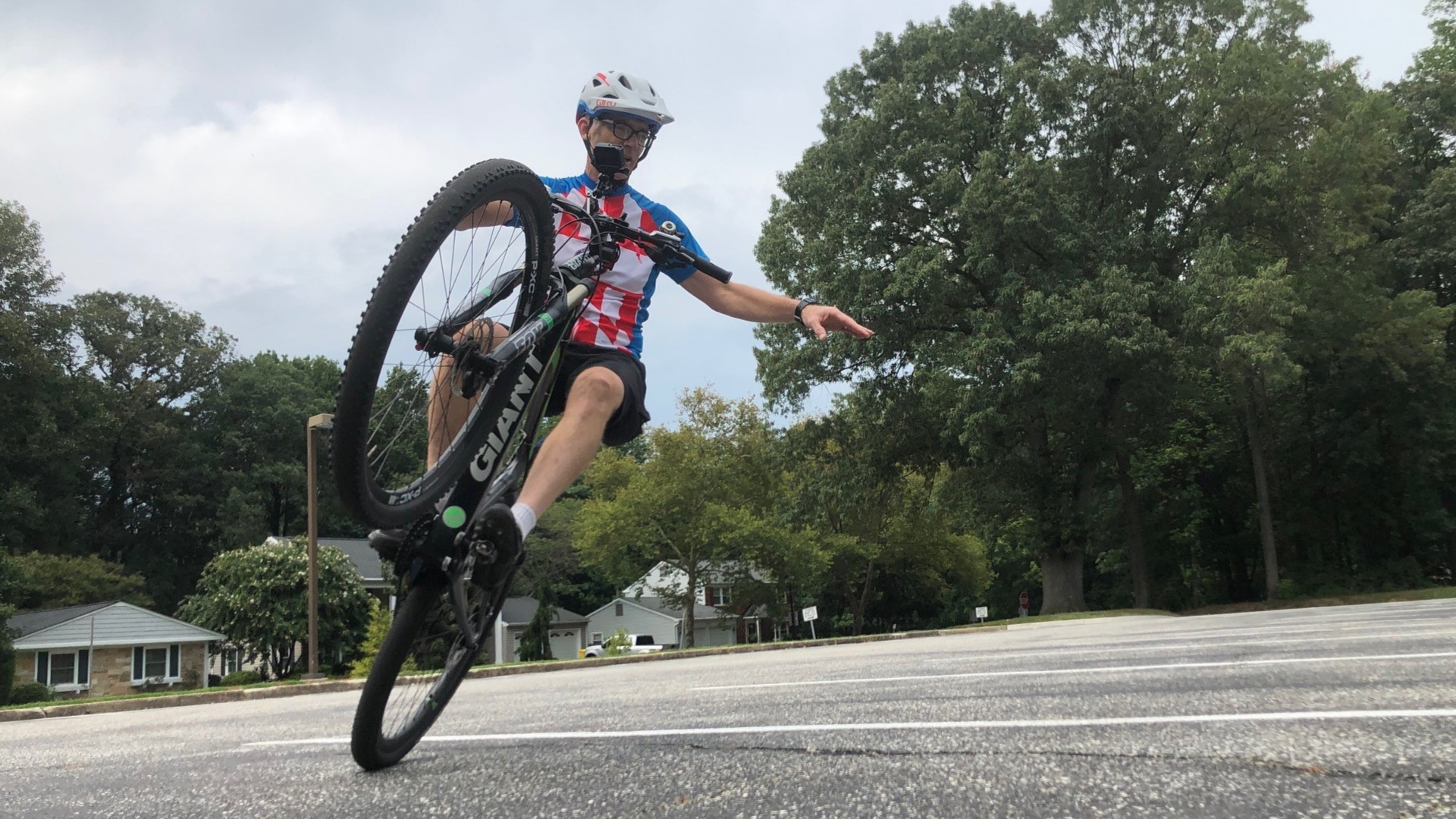 Rich Flanagan is a two time wheelie riding Guinness World recorder holder. Flanagan, the 56 year old grandfather of 3, father of 5, was born in Bowie but now lives in Crofton, MD. In 2016 and 2017 respectively, he set the records for the farthest distance bicycle wheelie in one hour (16.07 miles) and the fastest bicycle wheelie over 100 meters (10.86 seconds). He's training for his 1st attempt at a 3rd Guinness World record: the longest ever wheelie on a bike.