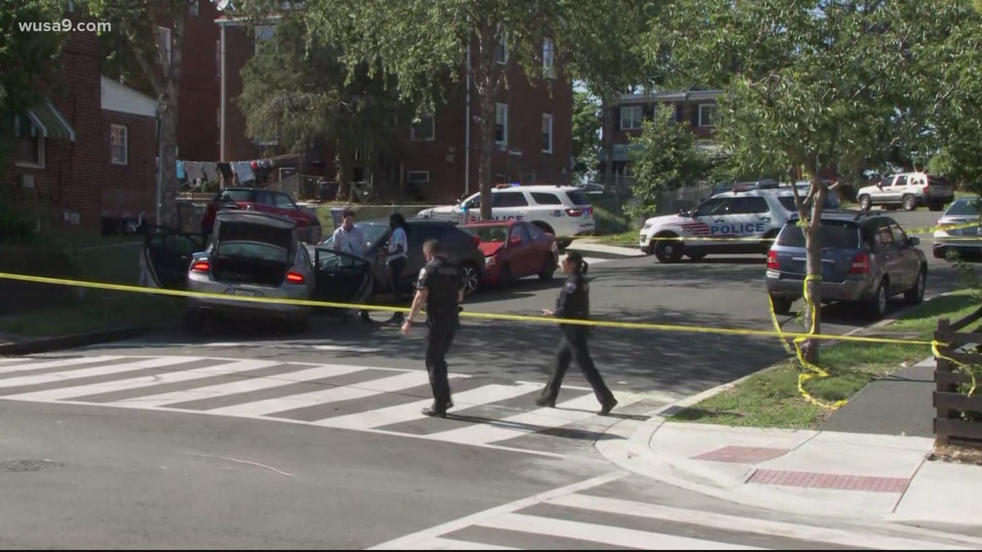 The shooting led to a chase across D.C., police say.