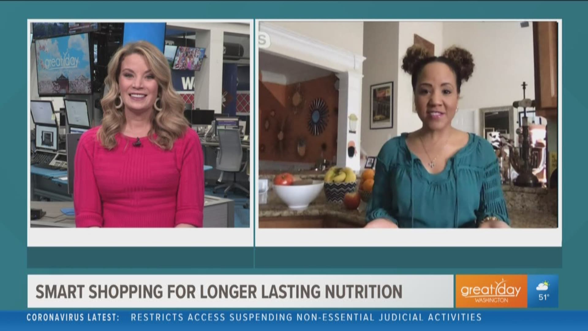 TV host and chef Bren Herrera shares her top choices for long lasting food options while spending more time at home.