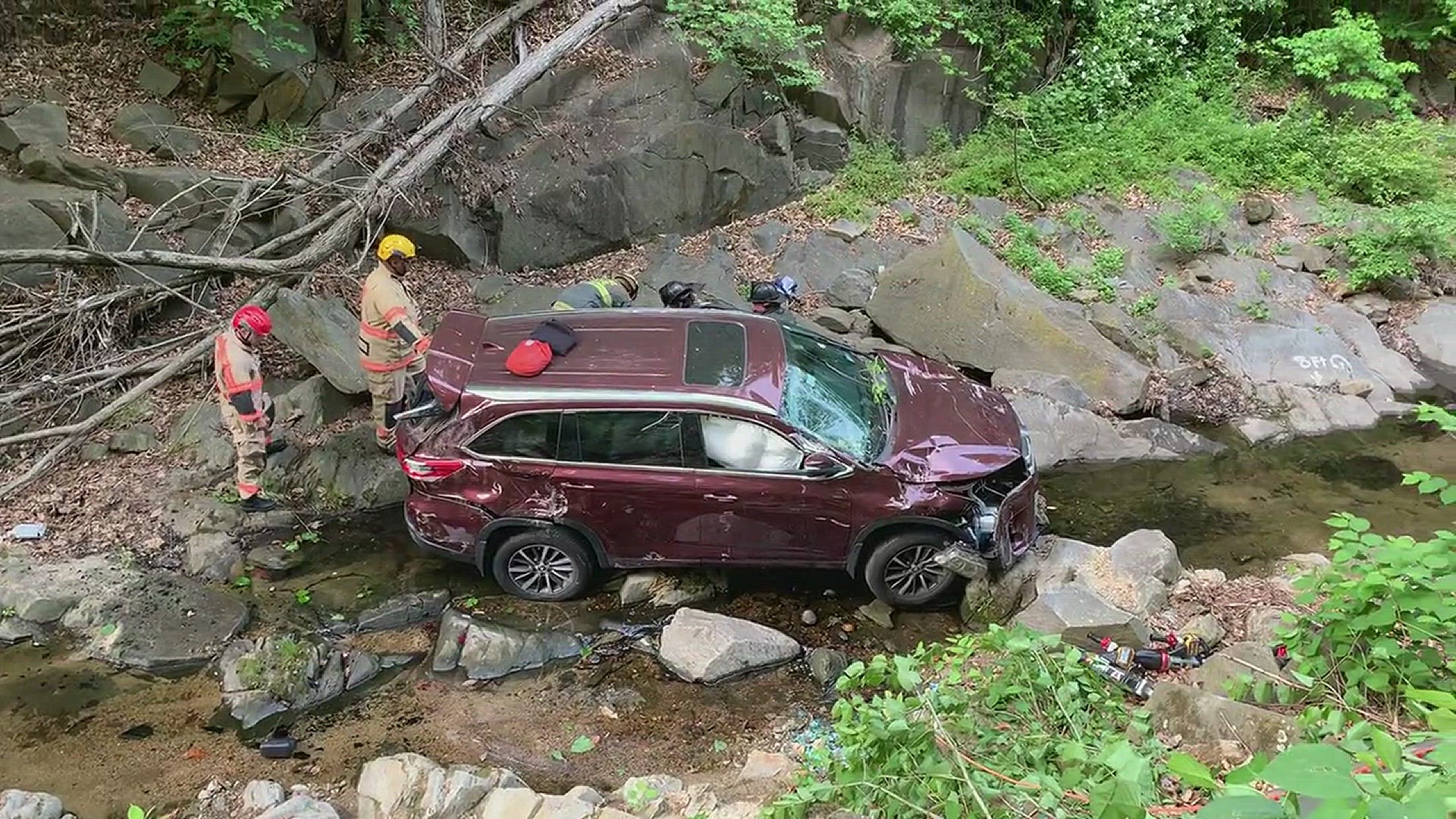 The crash happened on Piney Branch Parkway east of Beach Drive Northwest.