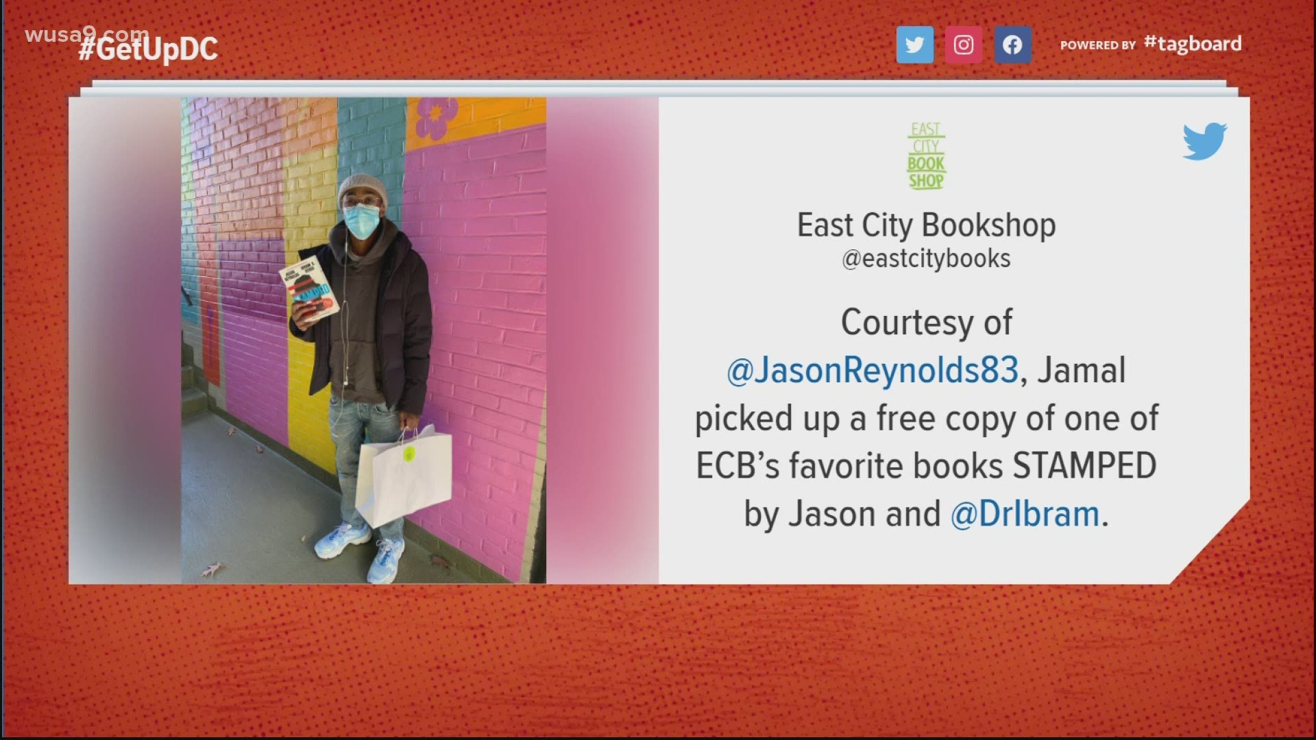 Jason Reynolds bought out his whole stock of books from stores around the District and gave them away to customers.