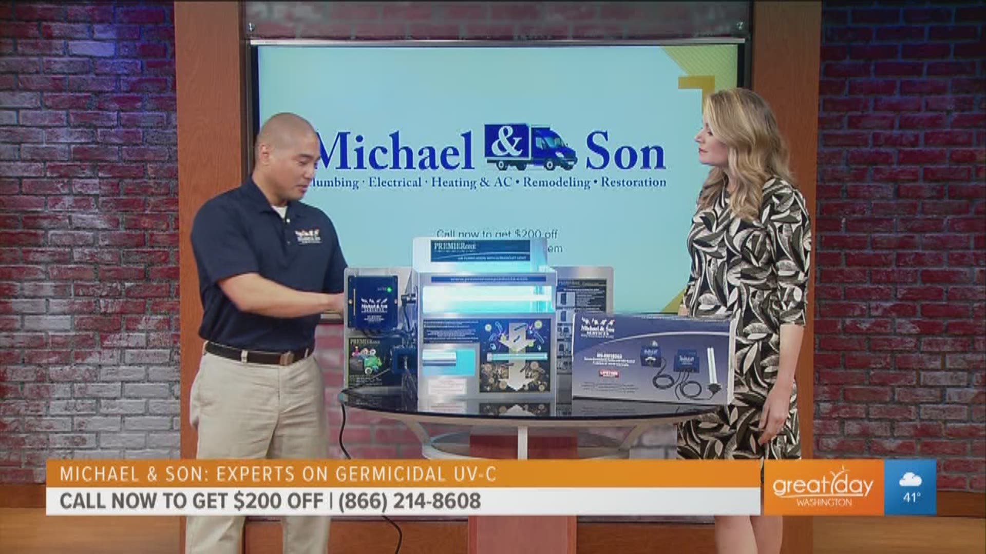 Fight airborne viruses with Michael & Son's Germicidal UV-C System. Call (866) 214-8608 for $200 off. This segment is sponsored by Michael and Son.