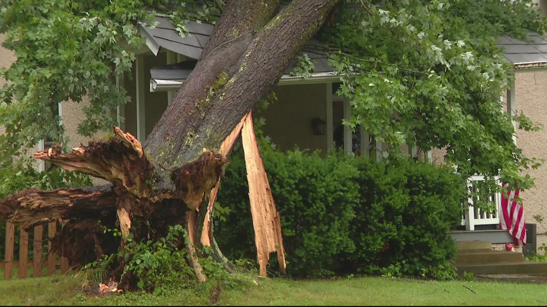 Despite strong winds and extensive damage, no one was injured, according to city leaders.