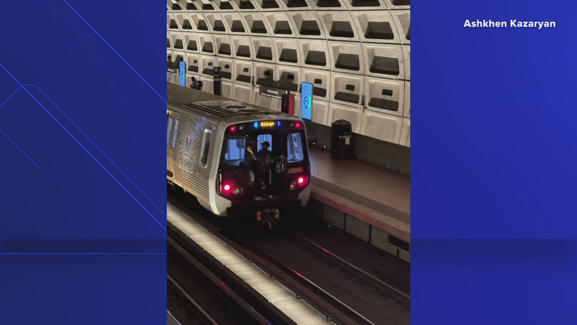 MTPD is investigating after a person was seen holding onto the back of a railcar as it left McPherson Square.