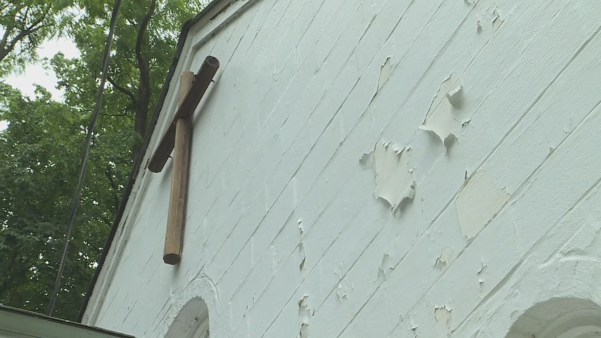 In 2019, a flood nearly destroyed the church – which is the only historic building to survive in the Scotland community.