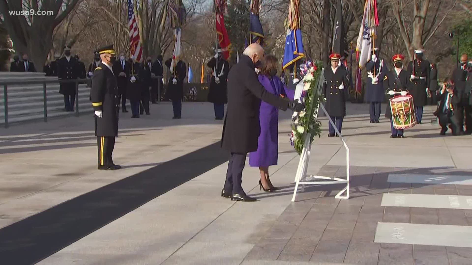 President Joe Biden will visit Arlington National Cemetery and lay a wreath at the Tomb of the Unknown Soldier as part of his inauguration ceremonies.