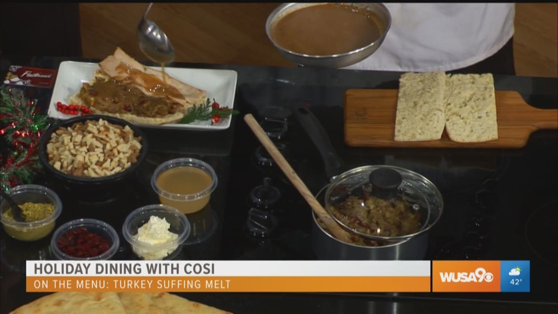 Cosi's Vinnie DiNatale, director of marketing and Marcos Rodriguez, director of culinary services chat about holiday catering and their staple turkey stuffing melt!