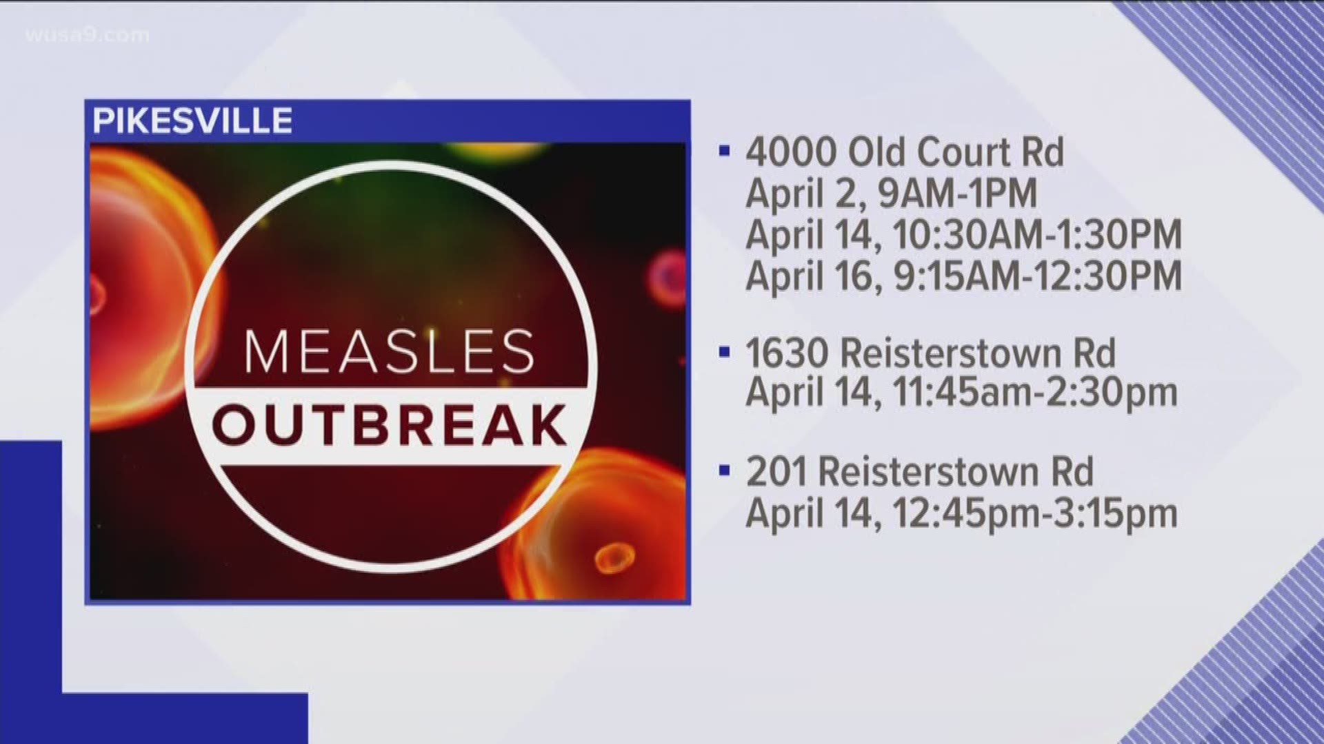 Officials in Maryland confirmed a fourth case of measles in the state after a recent outbreak.