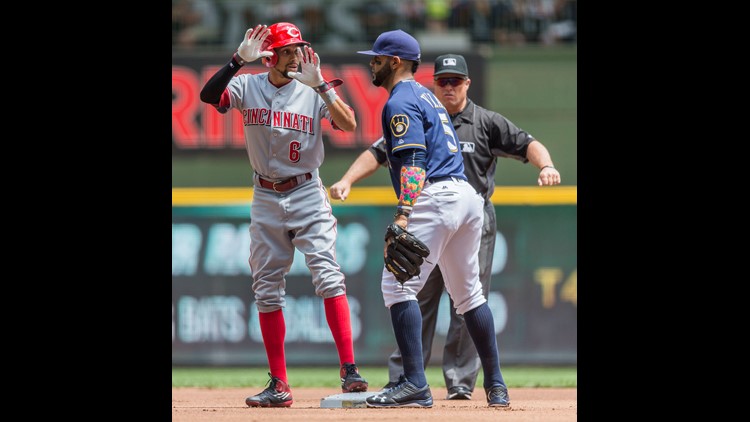 Reds rally falls short to Brewers 5-4 - Wilmington News Journal