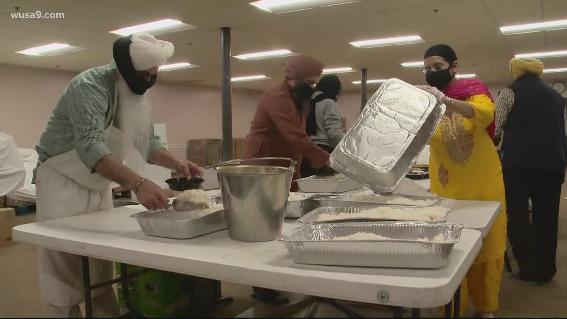 Today is the birth-anniversary of the founder of the Sikh faith. To celebrate members of that community decided to hand out meals to those in need