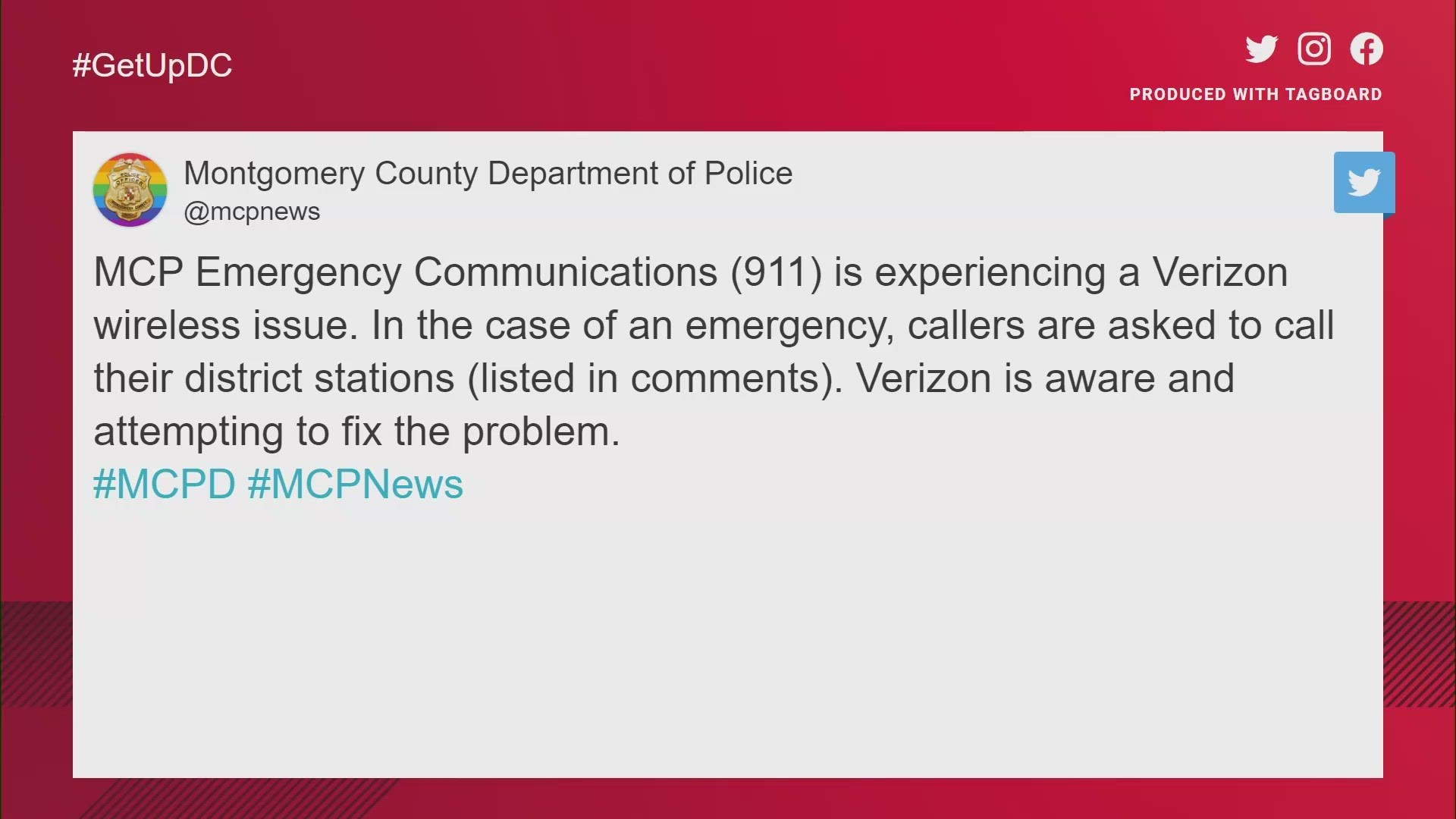 Police say Verizon is aware of the problem and working to fix it.