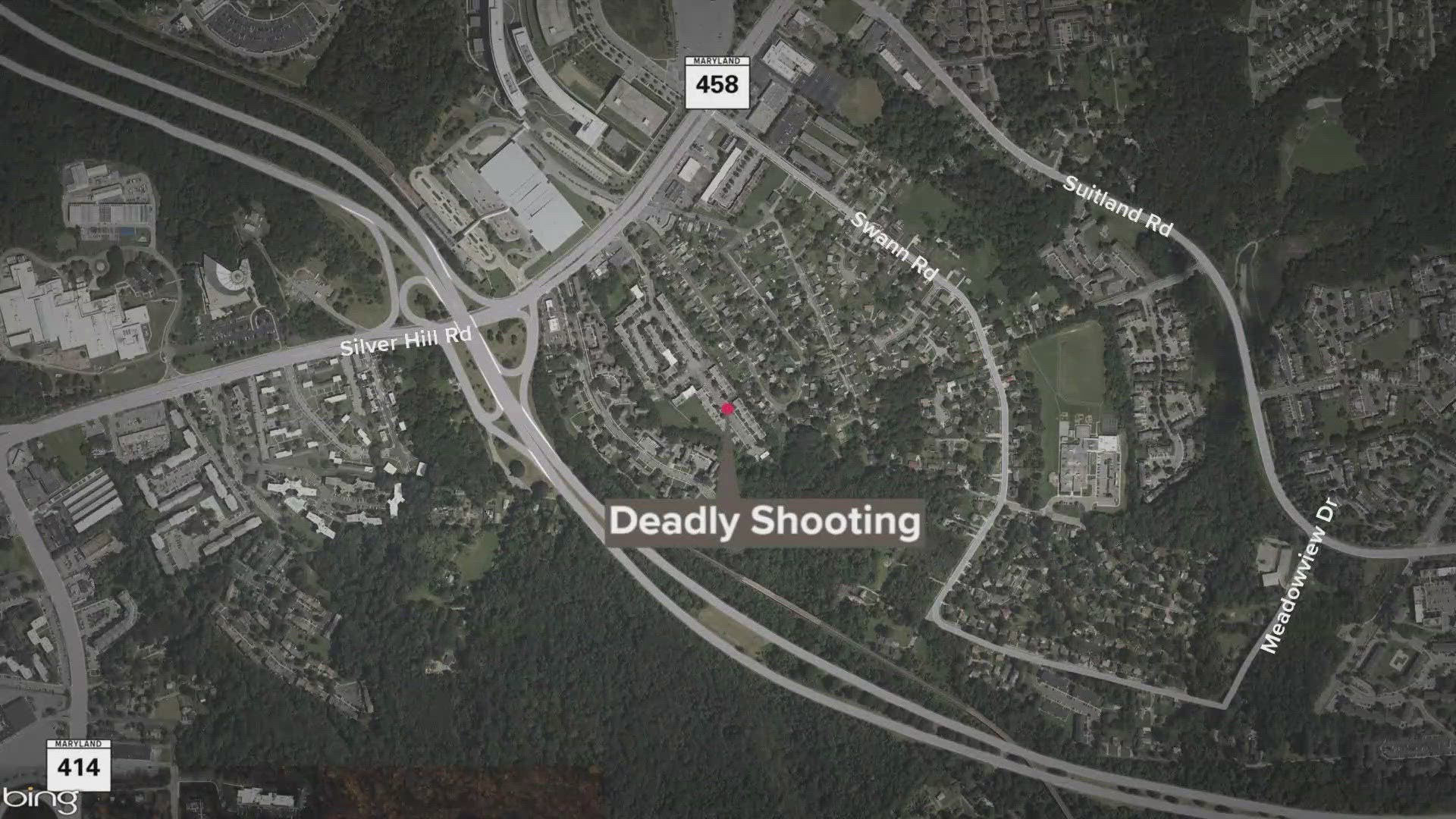 The deadly shooting happened on Silver Hill Road in Suitland, Md. 