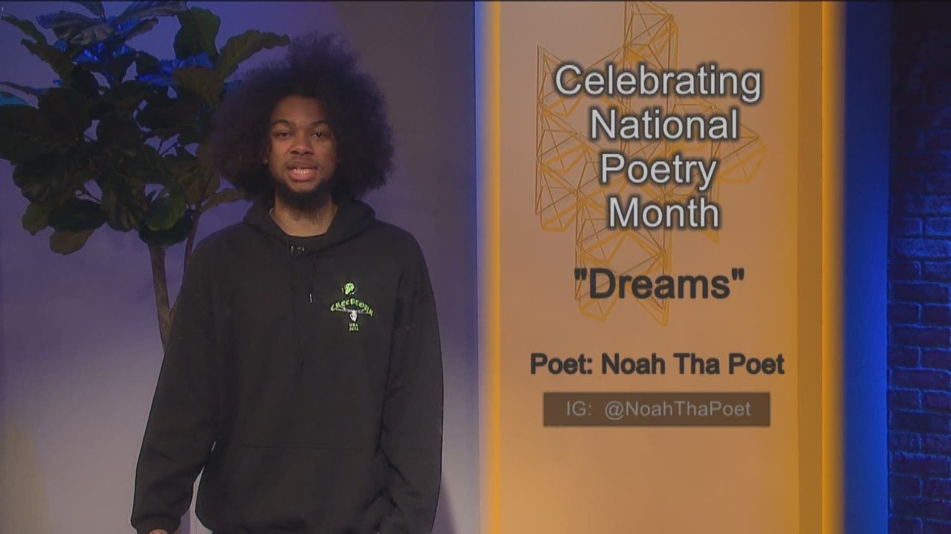 In honor of National Poetry Month, Noah the poet performs his original piece entitled "Dreams".