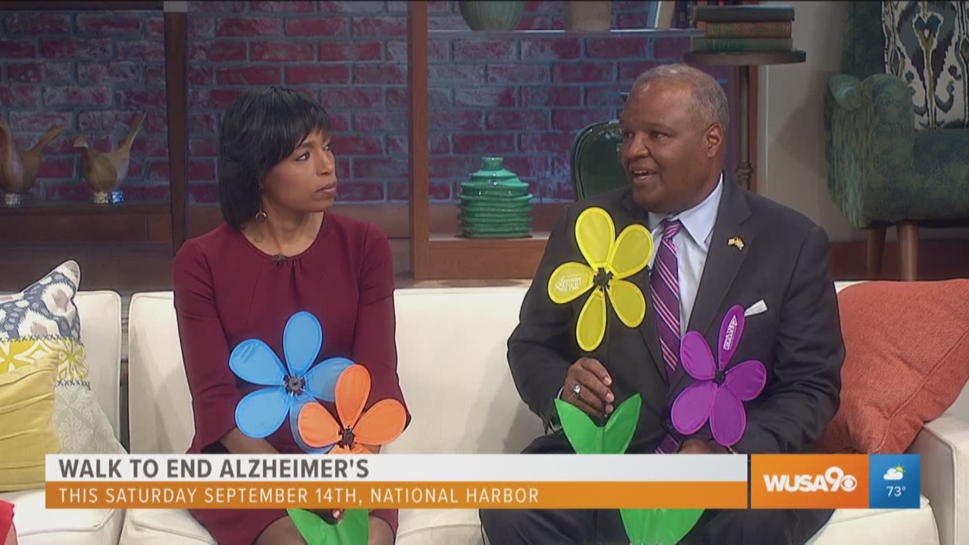 Prince George's County Executive Angela Alsobrooks and Former Prince George's County Executive Rushern Baker are working together to raise excitement for the Walk to End Alzheimer's at National Harbor on September 14th.  This is the first of 7 events in the DC metro to raise money for Alzheimer's research.  For more information visit alz.org/walk.
