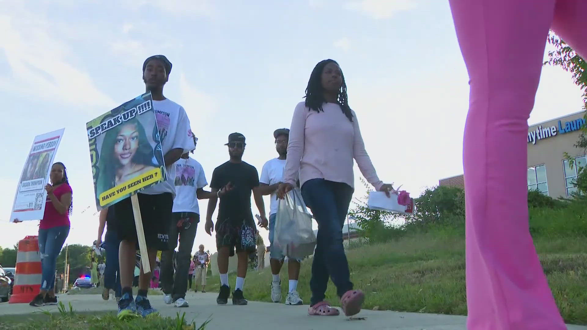 Friends and family gathered for a vigil for missing 19-year-old
