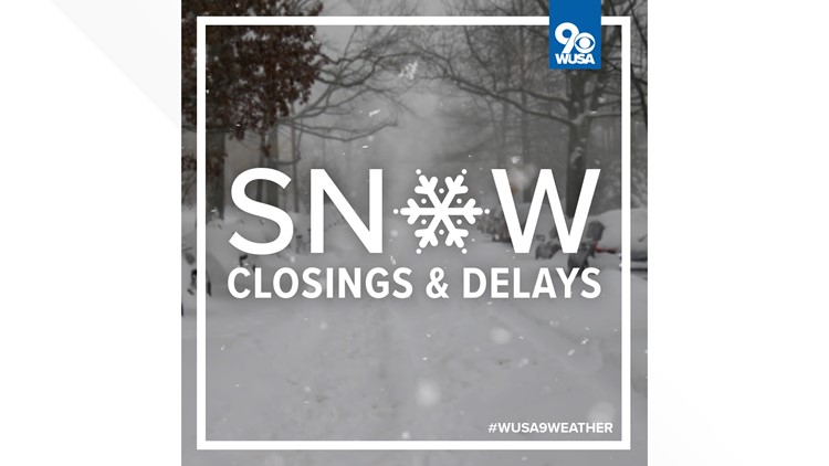 Wednesday closings, delays prompted by first snowfall of 2020