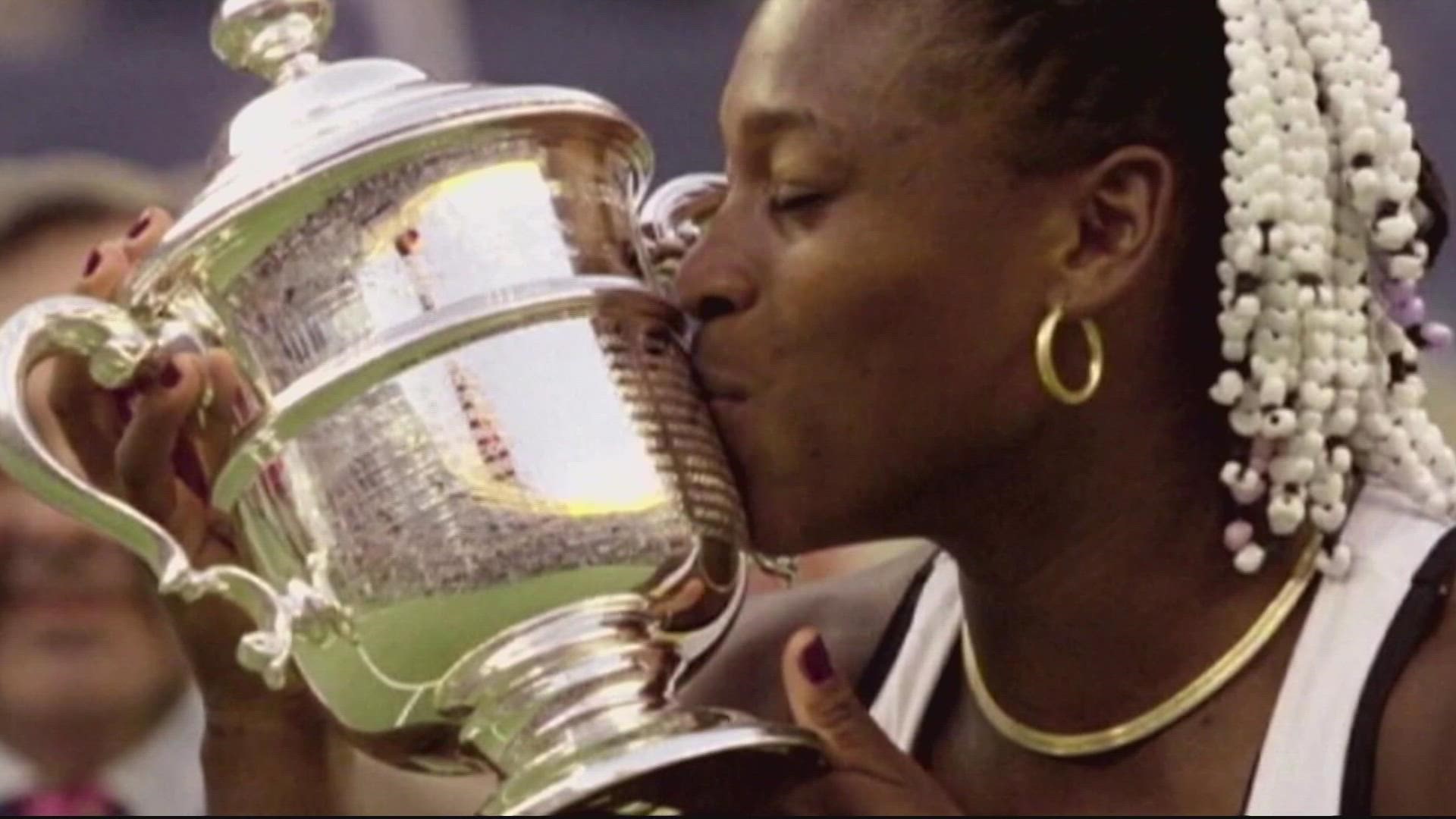 The tennis icon hangs up her racket
