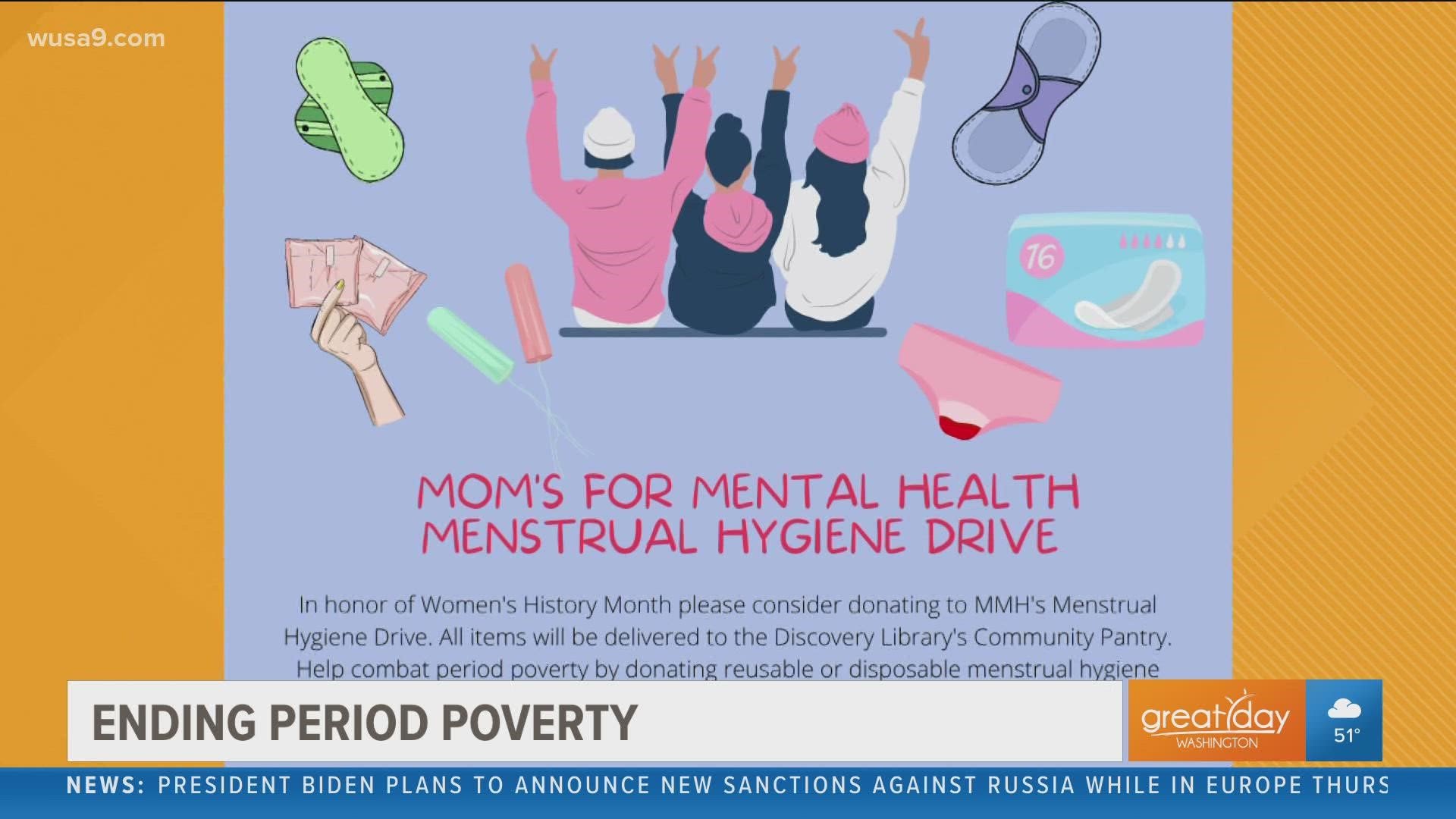 Jillian Amadio, founder of Moms for Mental Health explains why it is important to end 'period poverty'.