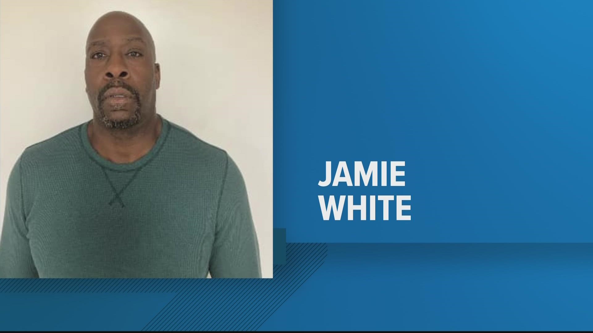 Greenbelt Police claim Jamie White, 45, of Hyattsville, exposed himself to multiple people at Buddy Attick Lake Park Tuesday morning.