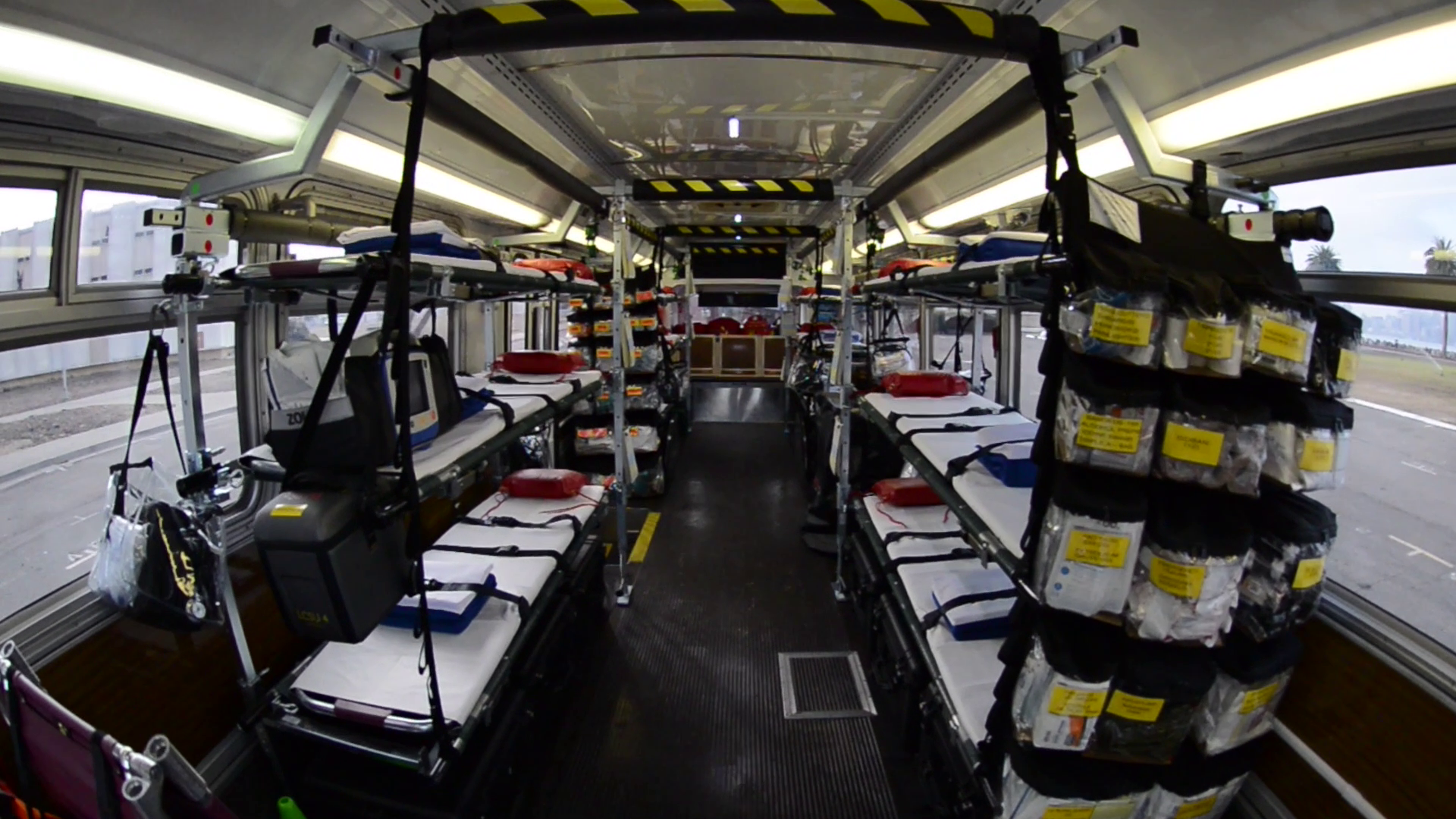 Fredericksburg company First Line Tech is assembling kits for the buses to allow nursing homes to be quickly evacuated -- an idea first used after Hurricane Katrina.