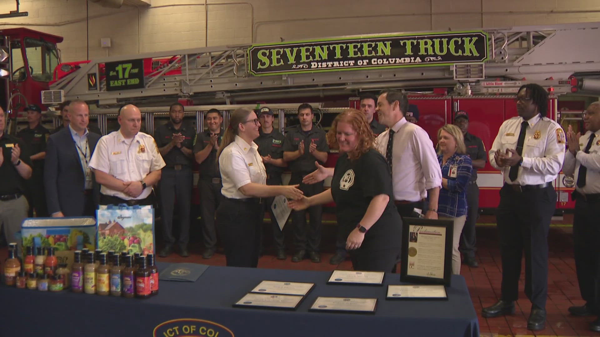 Pioneers of DC Fire and EMS’s Whole Blood Program received some worthy recognition Friday at Engine 30 on D.C.'s Northeast side.