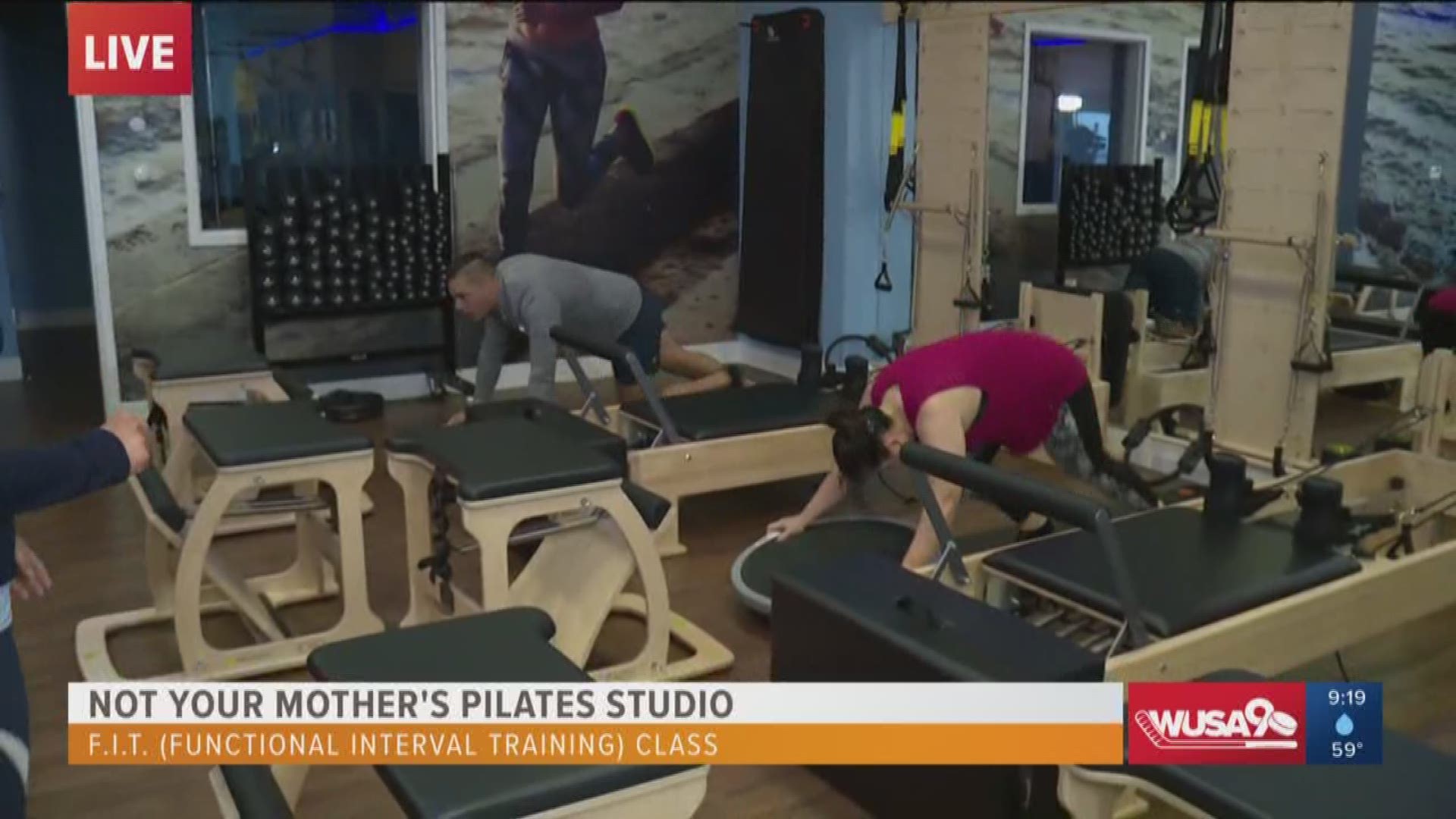 Watch Andi Hauser as she demonstrates some upgraded pilates moves that you can try at the new Club Pilates location in Tysons Corner.